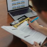 Close up of a student preparing for an E-assessment